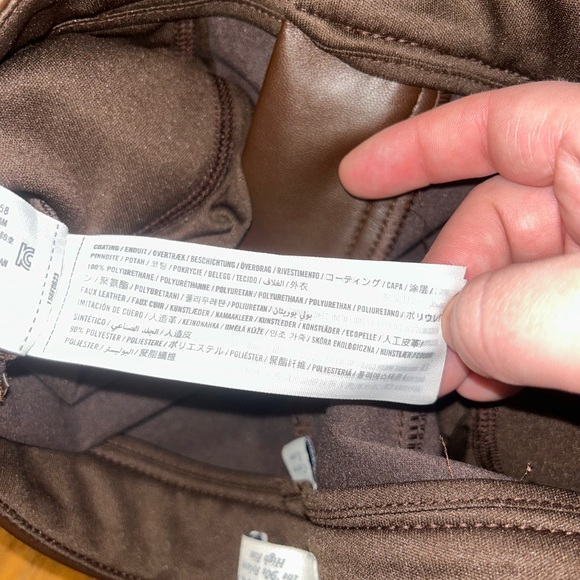 Abercrombie Curve Love Faux Leather The 90s Straight Leg High Rise Pants 29 - Picture 9 of 10